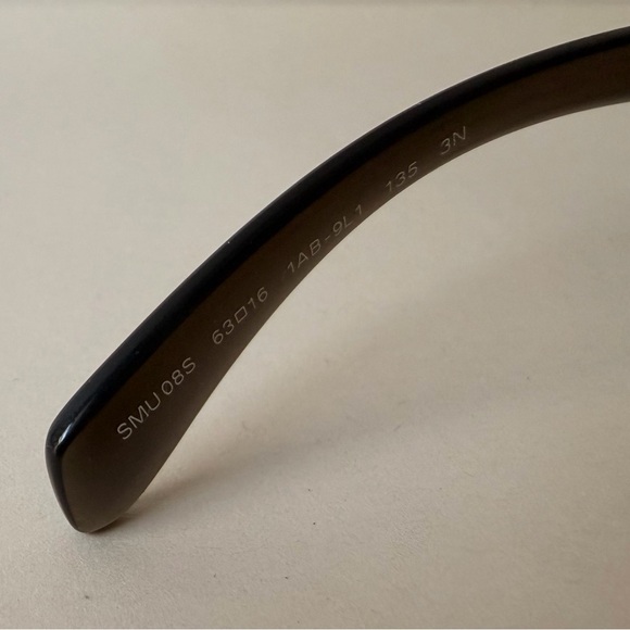 Miu Miu Vintage Oversize Sunglasses Dark Grey Y2K Designer w Case & Cloth